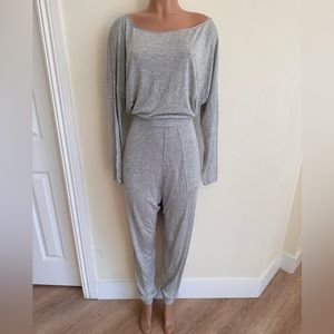 free people soft grey jumpsuit